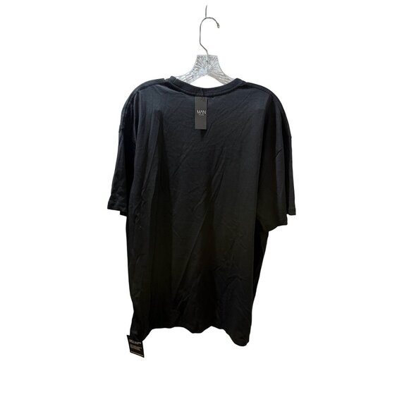 BoohooMAN Black Graphic T-Shirt With Rhinestone Mask Print Size L - Picture 2 of 8